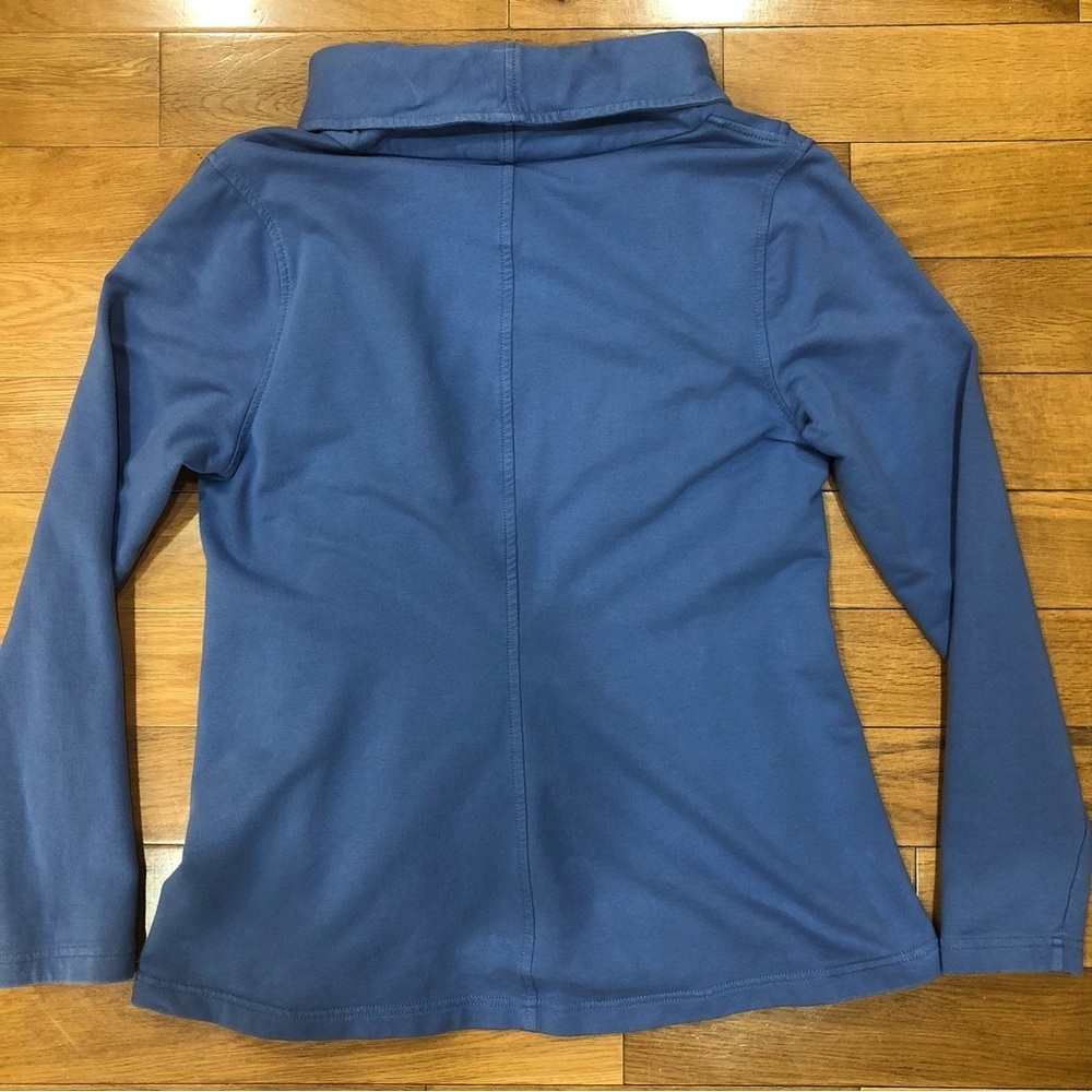 The North Face Women's Asymmetrical Long Sleeve Zip Front Blue Jacket Size L - Picture 2 of 7